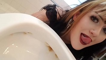 Licking toilets and pissing