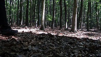 My dog girl in forest