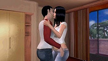 Tasty 3D cartoon brunette sucks cock and gets fucked