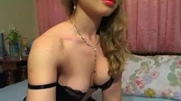 Sexy blonde chick on webcam