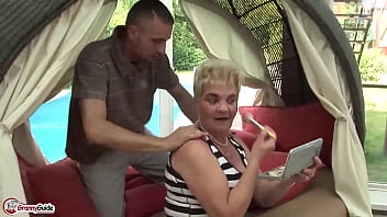 chubby big boob hairy bush 74 years old grandma enjoys a wild fucking lesson with her horny toyboy