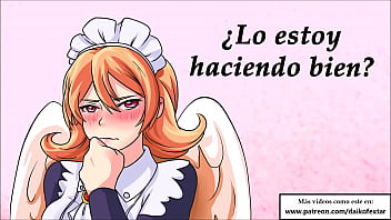 Masturbación hentai en español con la tabernera de Interspecies Reviewers