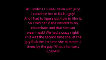Tinder LESBIAN 3sum with guy! Only real content! Rare video.